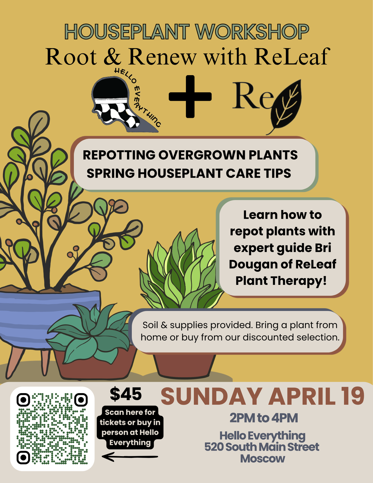 Root & Renew with ReLeaf - Plant Repotting Workshop