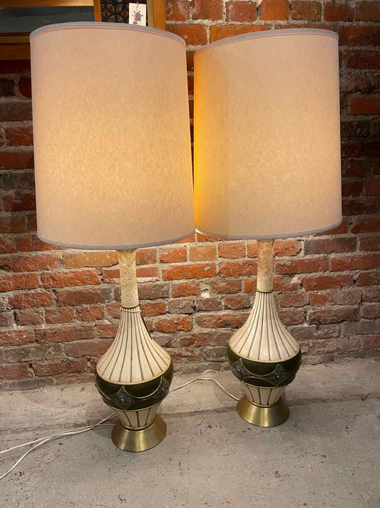 MCM Large Table Lamps Pair