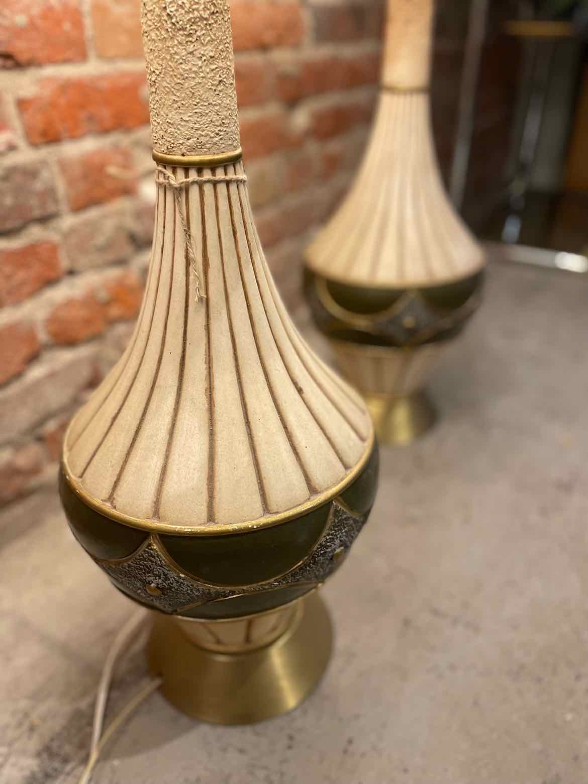 MCM Large Table Lamps Pair