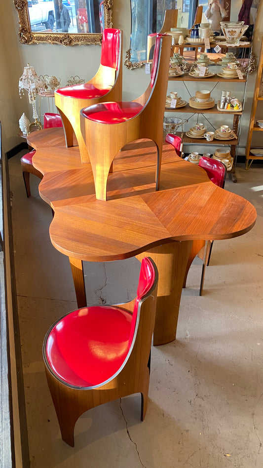 Midcentury Modern Henry P. Glass Cylindra Dining Table