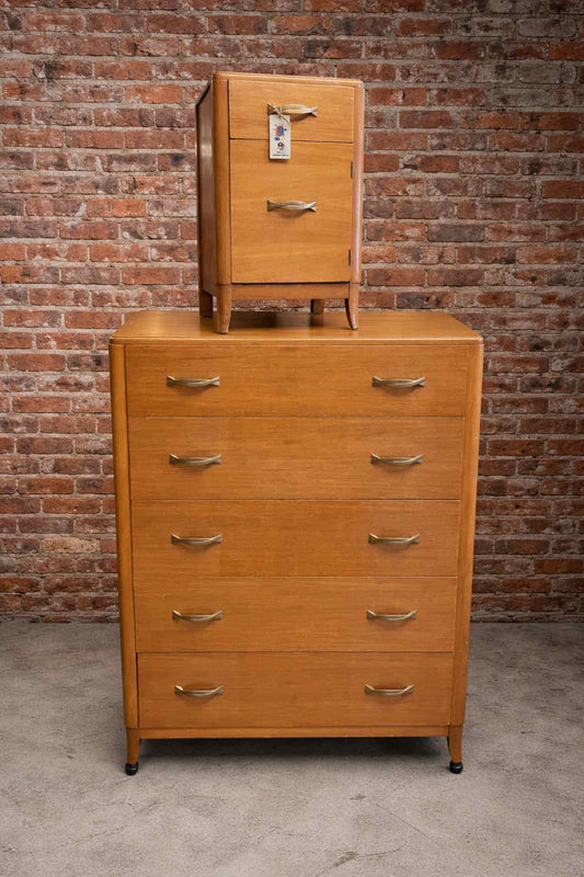 MCM High Boy Dresser and Night Stand